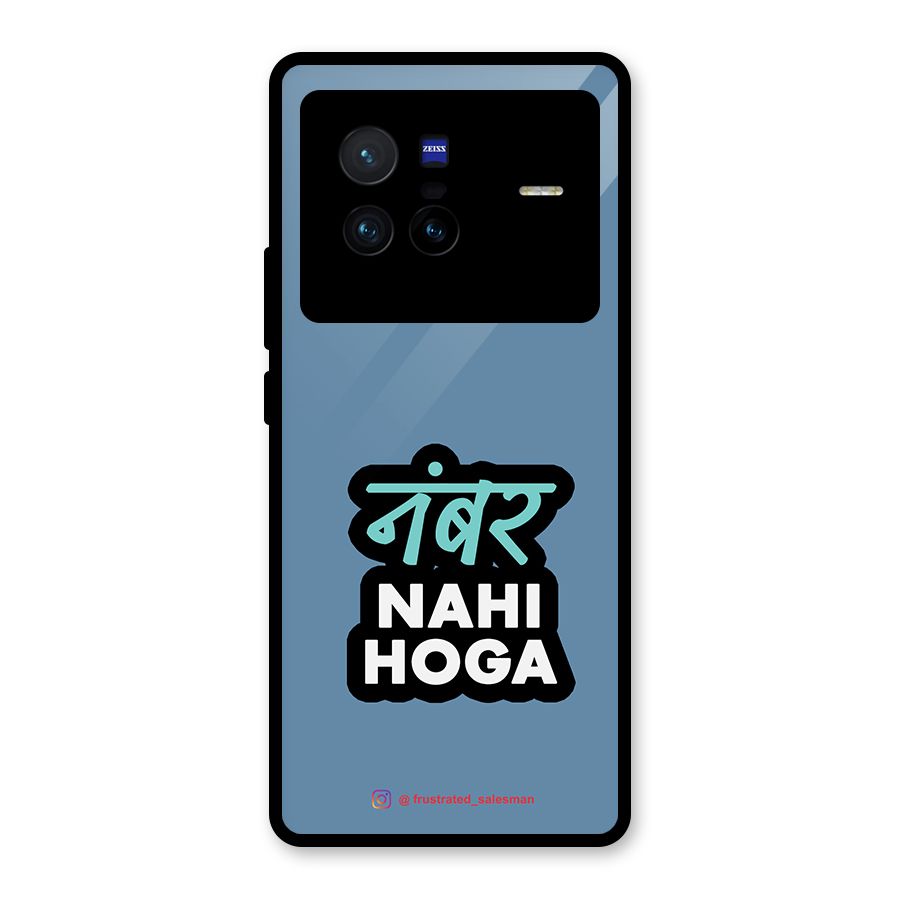 Number Nahi Hoga SteelBlue Glass Back Case for Vivo X80