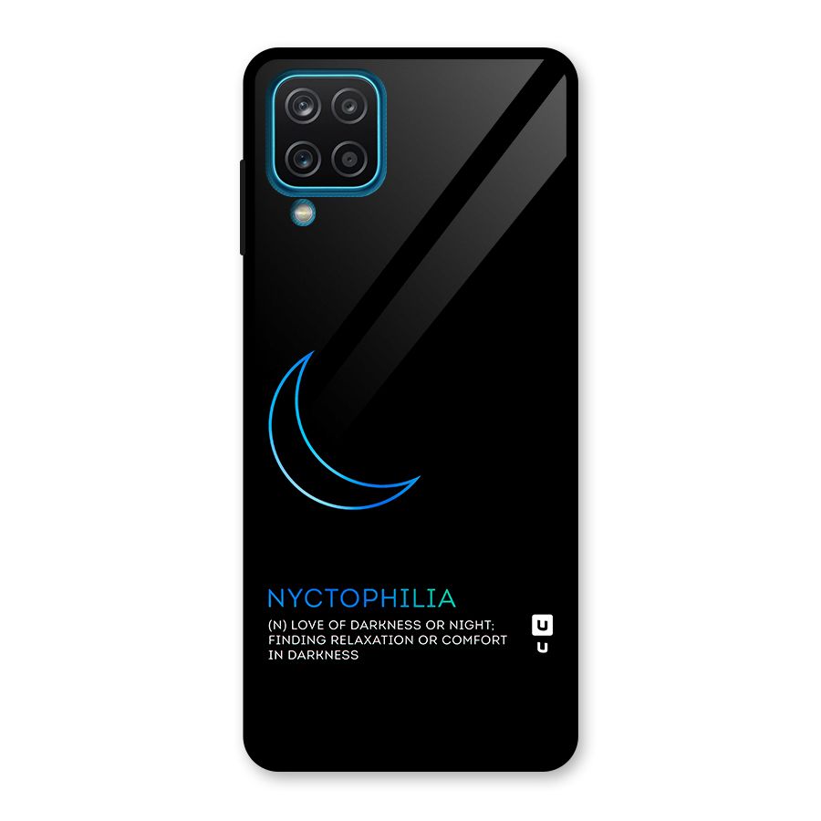 Nyctophilia Love of Darkness Glass Back Case for Galaxy A12