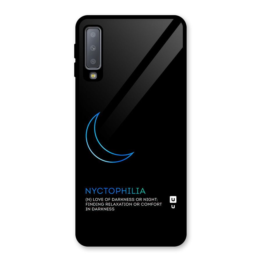 Nyctophilia Love of Darkness Glass Back Case for Galaxy A7 (2018)