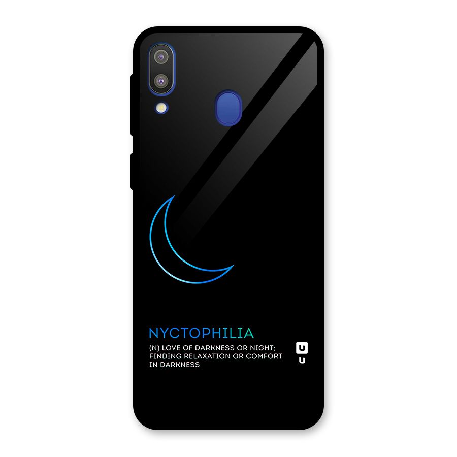 Nyctophilia Love of Darkness Glass Back Case for Galaxy M20