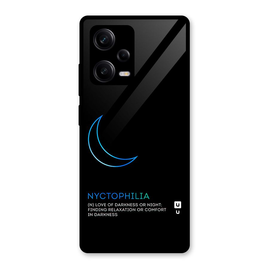 Nyctophilia Love of Darkness Glass Back Case for Redmi Note 12 Pro