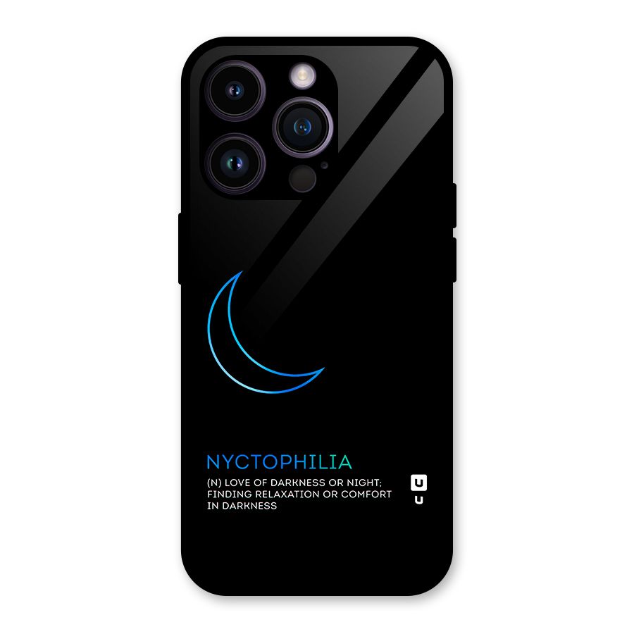 Nyctophilia Love of Darkness Glass Back Case for iPhone 14 Pro