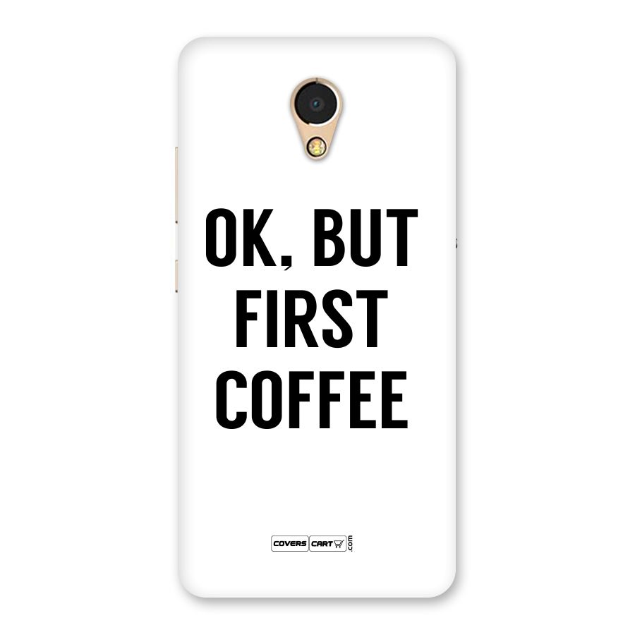 OK But First Coffee (White) Back Case for Lenovo P2