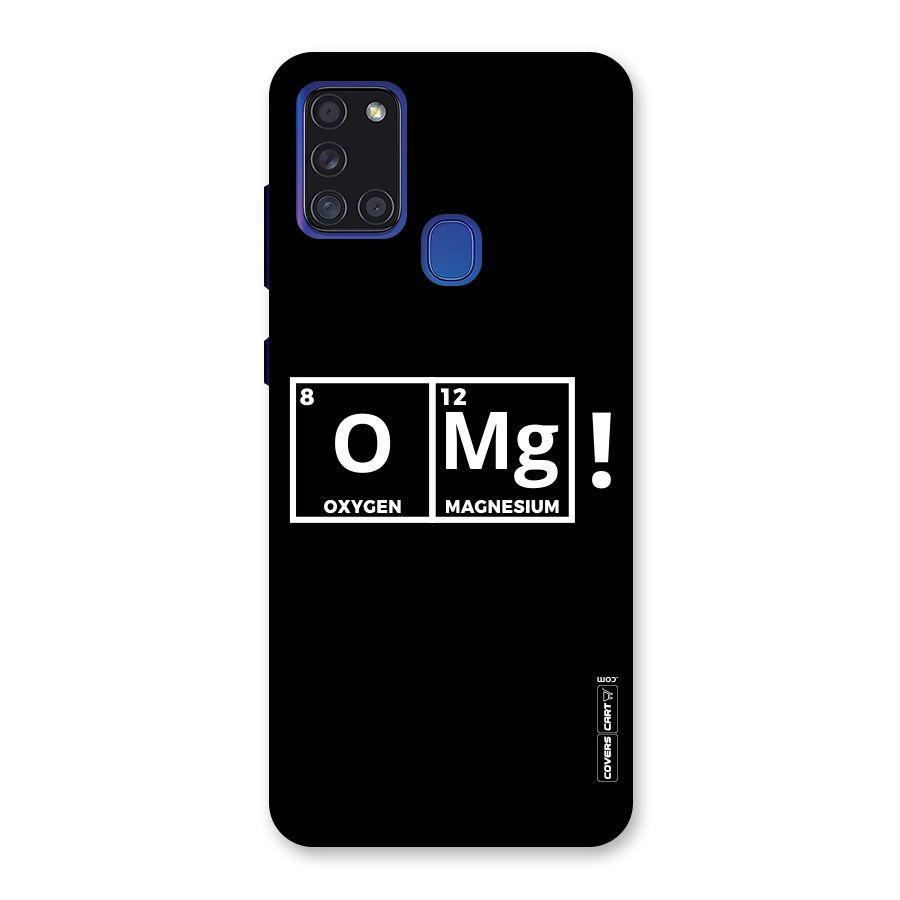 OMG Chemistry Pun Back Case for Galaxy A21s