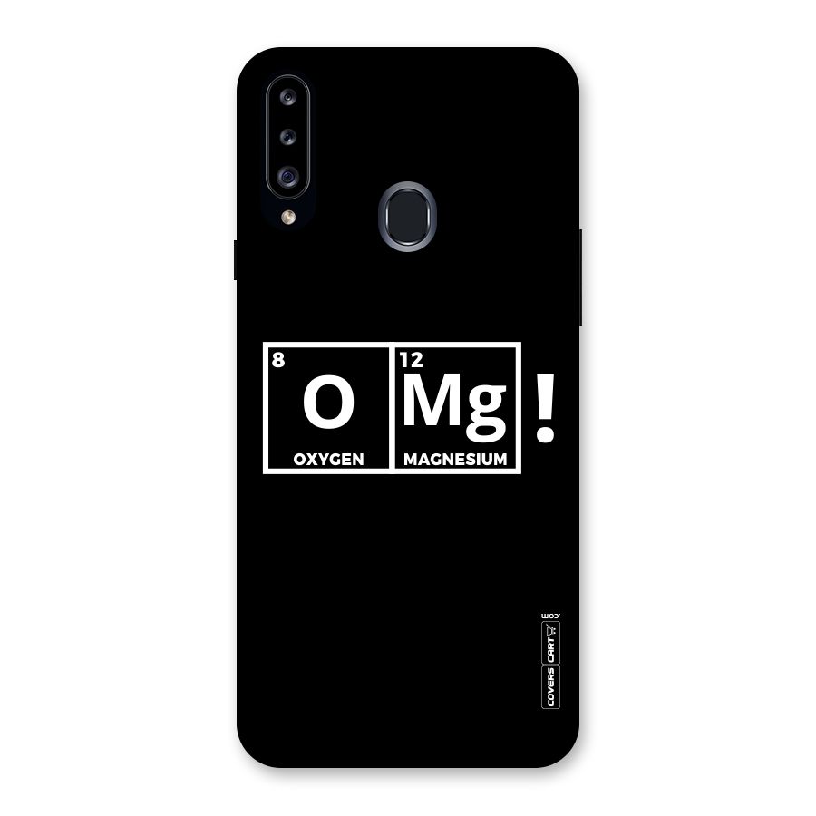 OMG Chemistry Pun Back Case for Samsung Galaxy A20s