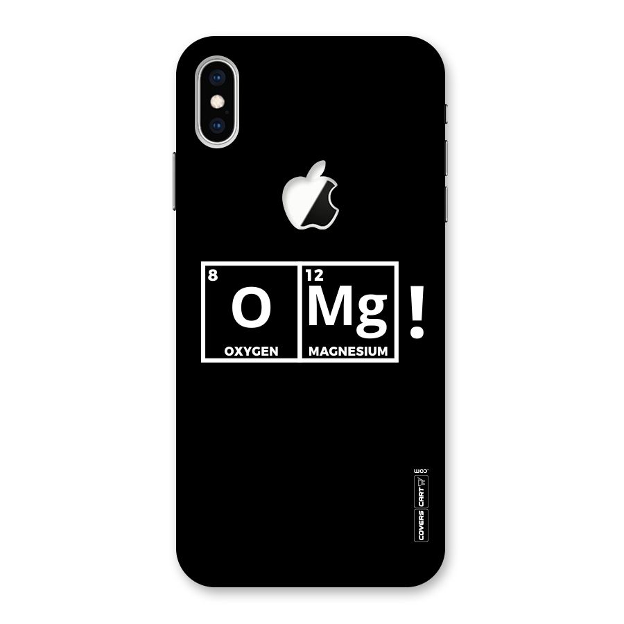 OMG Chemistry Pun Back Case for iPhone XS Max Apple Cut
