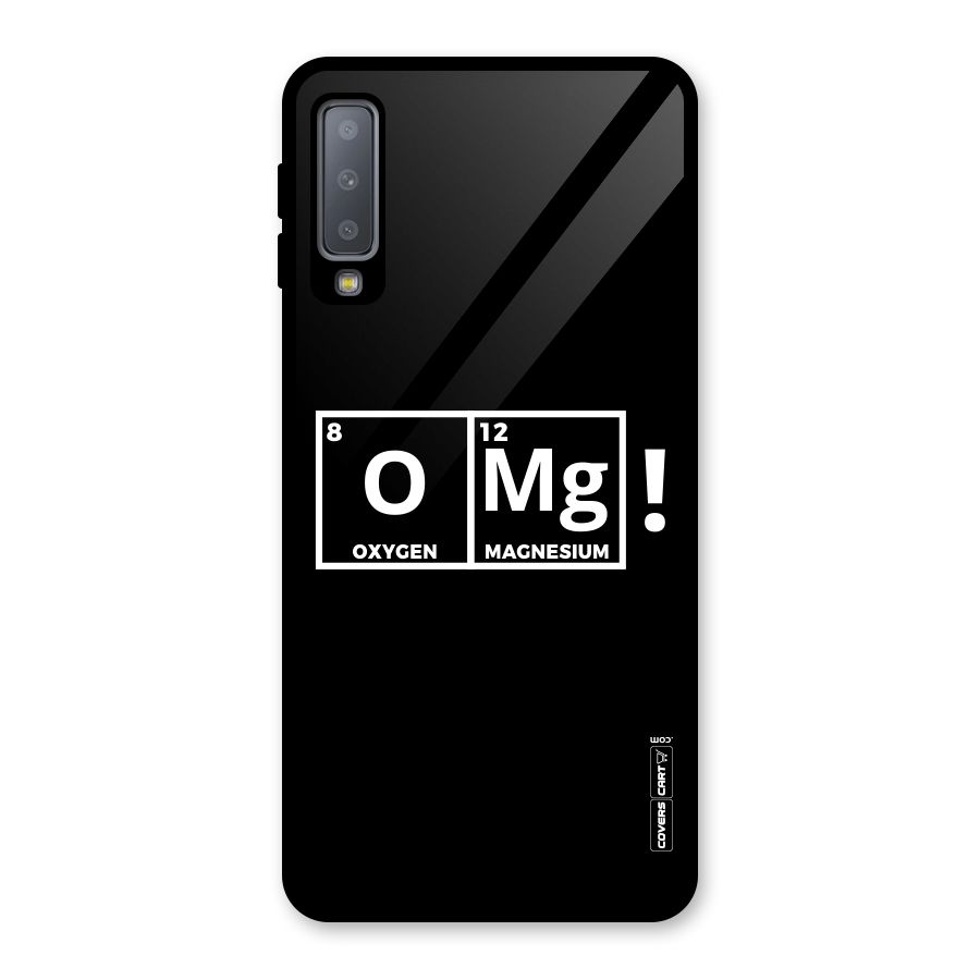 OMG Chemistry Pun Glass Back Case for Galaxy A7 (2018)
