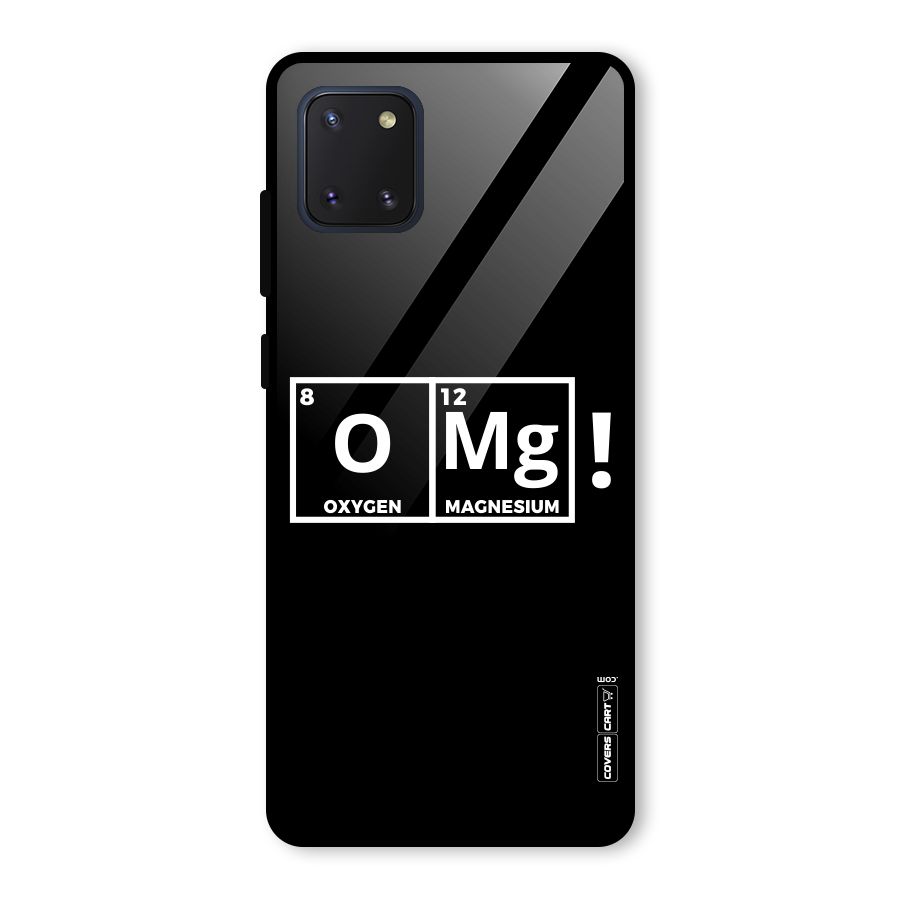 OMG Chemistry Pun Glass Back Case for Galaxy Note 10 Lite