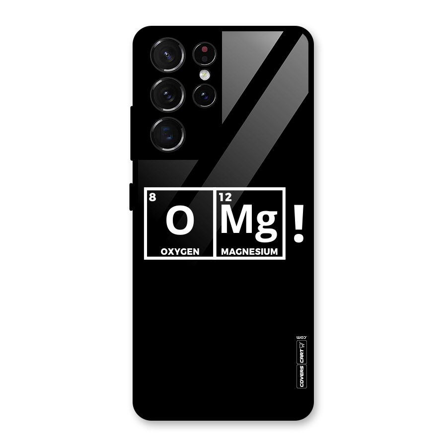 OMG Chemistry Pun Glass Back Case for Galaxy S21 Ultra 5G