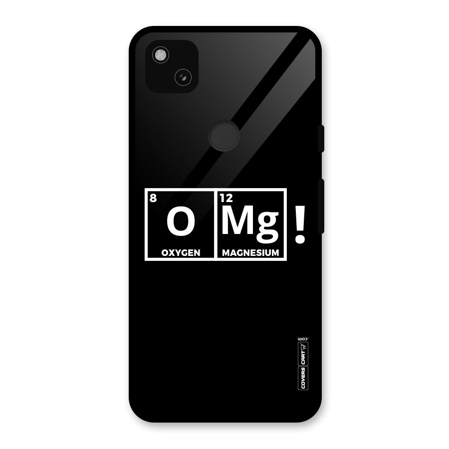 OMG Chemistry Pun Glass Back Case for Google Pixel 4a