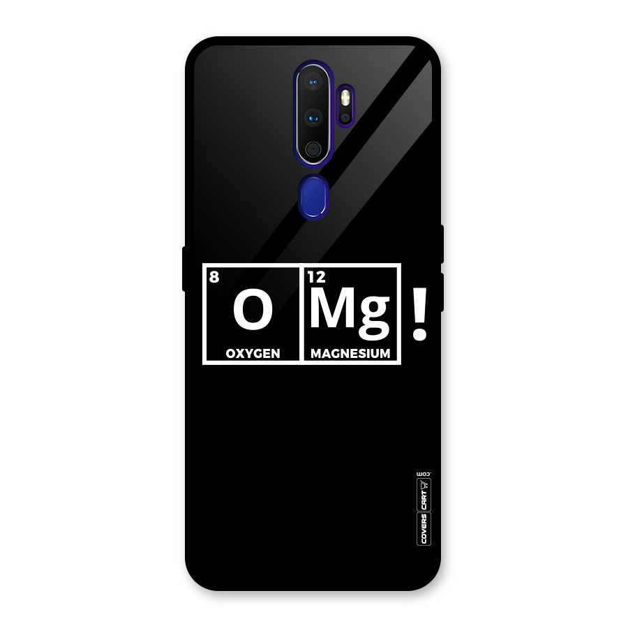 OMG Chemistry Pun Glass Back Case for Oppo A9 (2020)