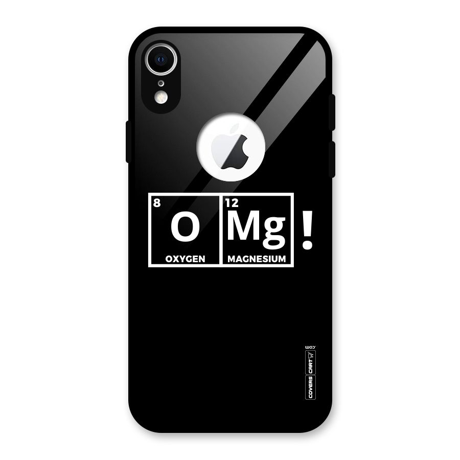 OMG Chemistry Pun Glass Back Case for iPhone XR Logo Cut