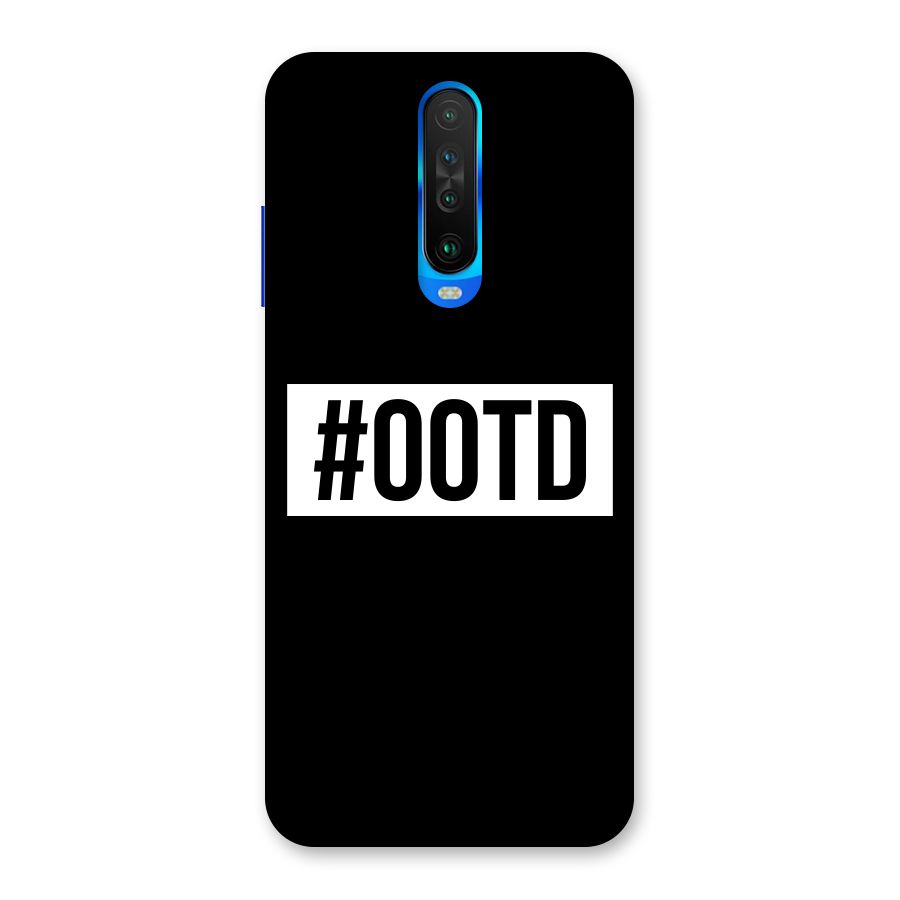 OOTD Back Case for Poco X2