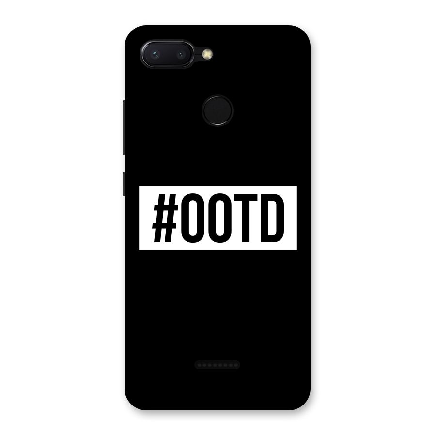 OOTD Back Case for Redmi 6