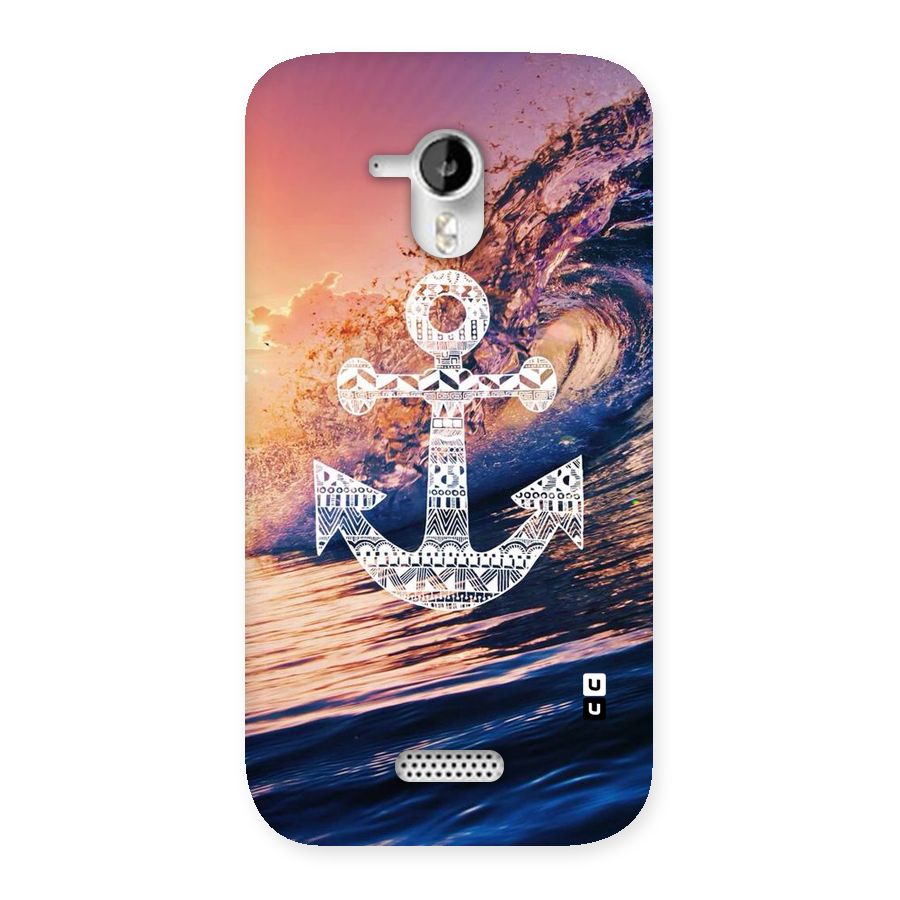 Ocean Anchor Wave Back Case for Micromax Canvas HD A116