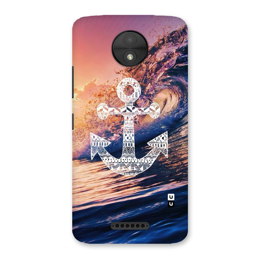 Ocean Anchor Wave Back Case for Moto C