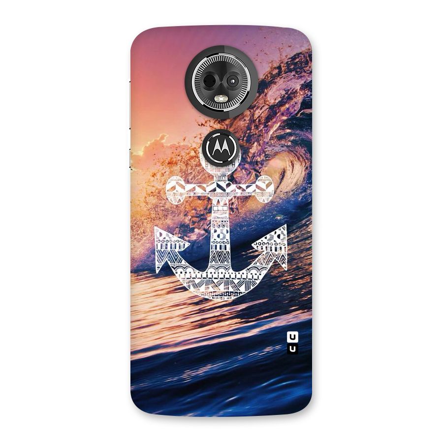 Ocean Anchor Wave Back Case for Moto E5 Plus