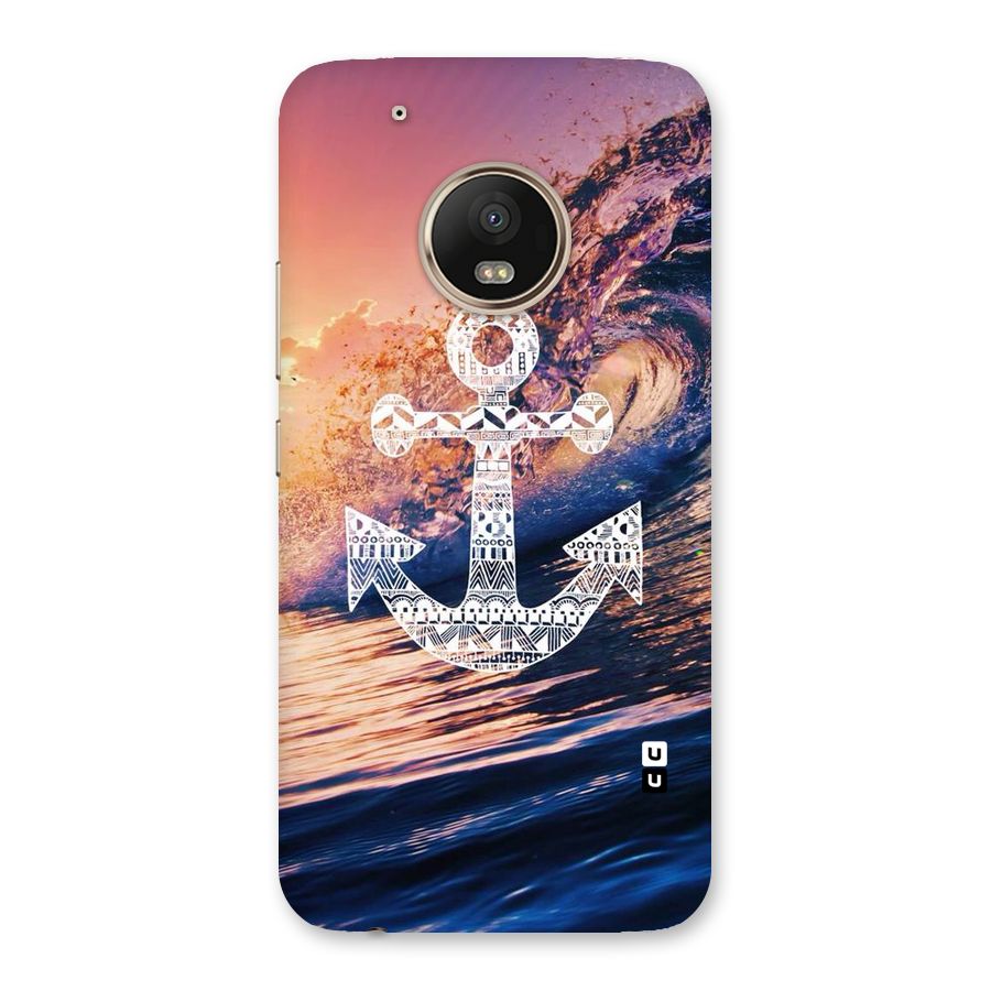 Ocean Anchor Wave Back Case for Moto G5 Plus