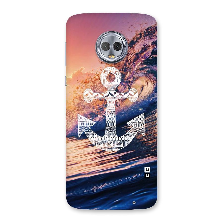 Ocean Anchor Wave Back Case for Moto G6 Plus