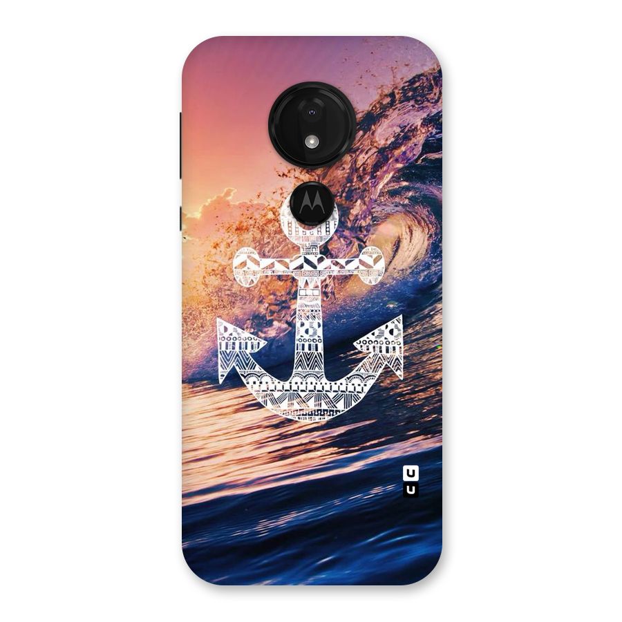 Ocean Anchor Wave Back Case for Moto G7 Power