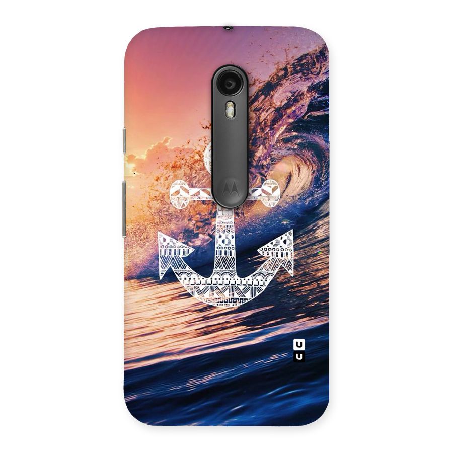 Ocean Anchor Wave Back Case for Moto G Turbo