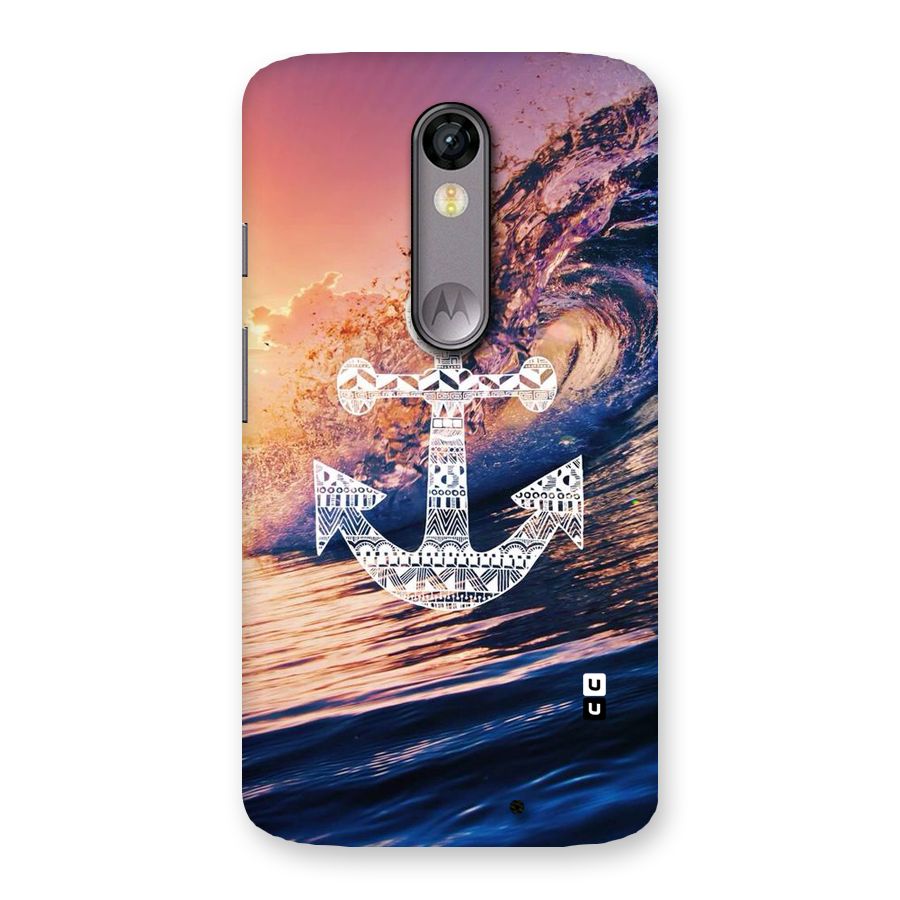 Ocean Anchor Wave Back Case for Moto X Force