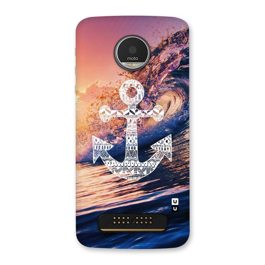 Ocean Anchor Wave Back Case for Moto Z Play