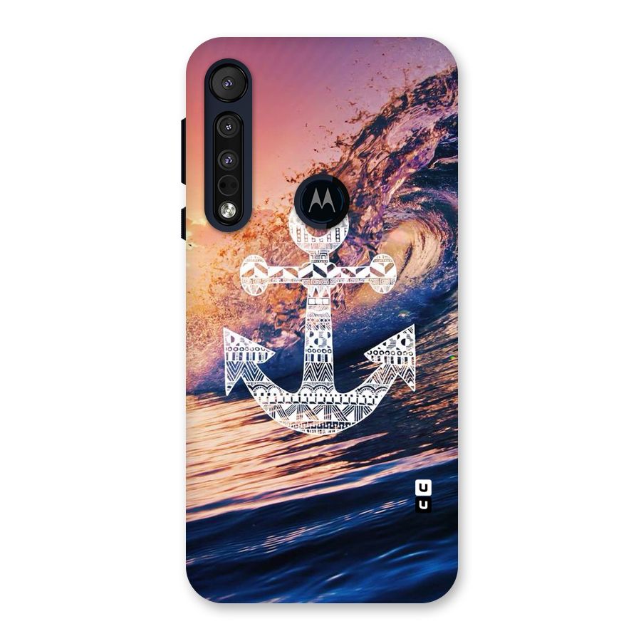 Ocean Anchor Wave Back Case for Motorola One Macro