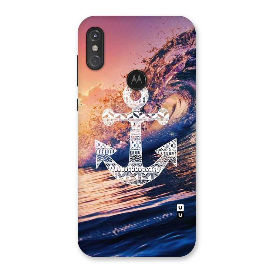 Ocean Anchor Wave Back Case for Motorola One Power