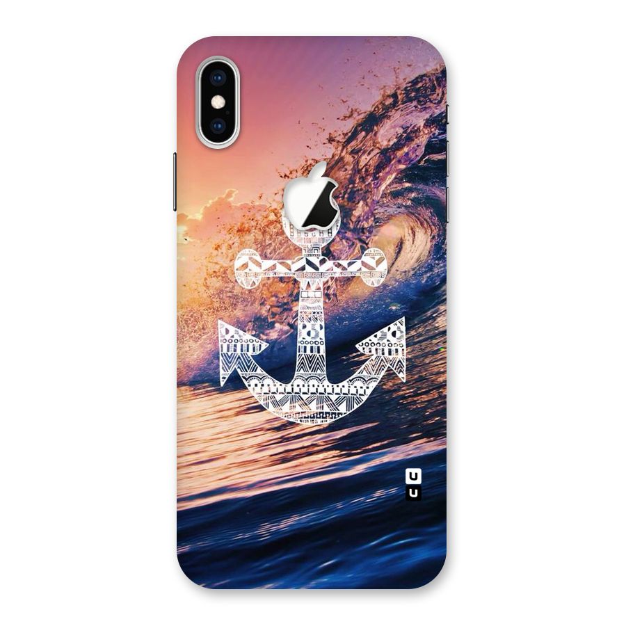 Ocean Anchor Wave Back Case for iPhone XS Max Apple Cut