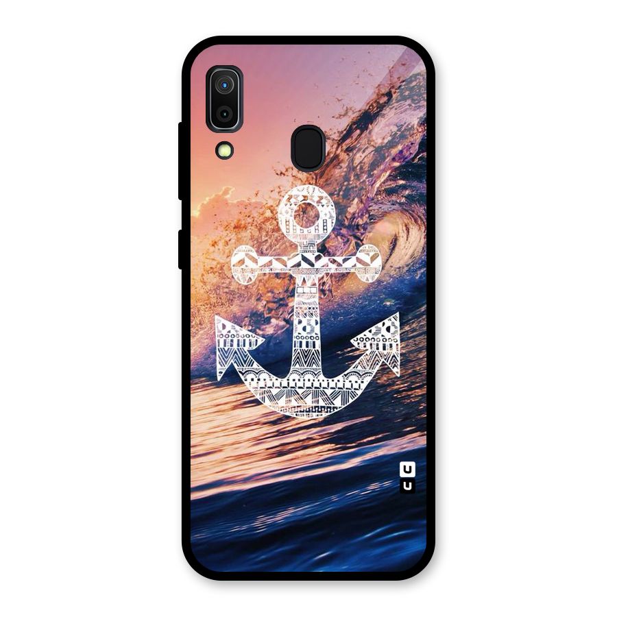 Ocean Anchor Wave Glass Back Case for Galaxy A30