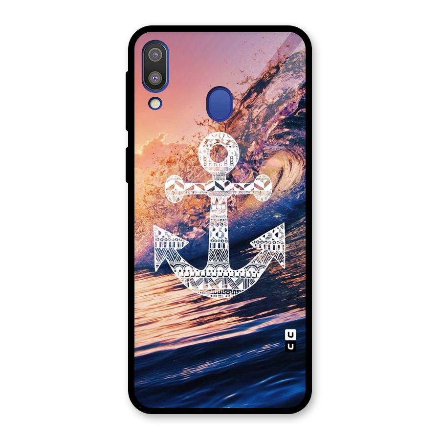 Ocean Anchor Wave Glass Back Case for Galaxy M20