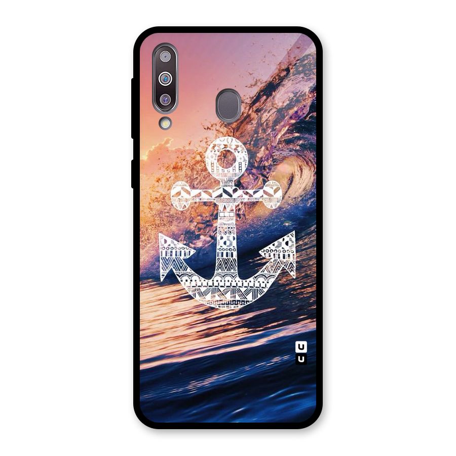 Ocean Anchor Wave Glass Back Case for Galaxy M30