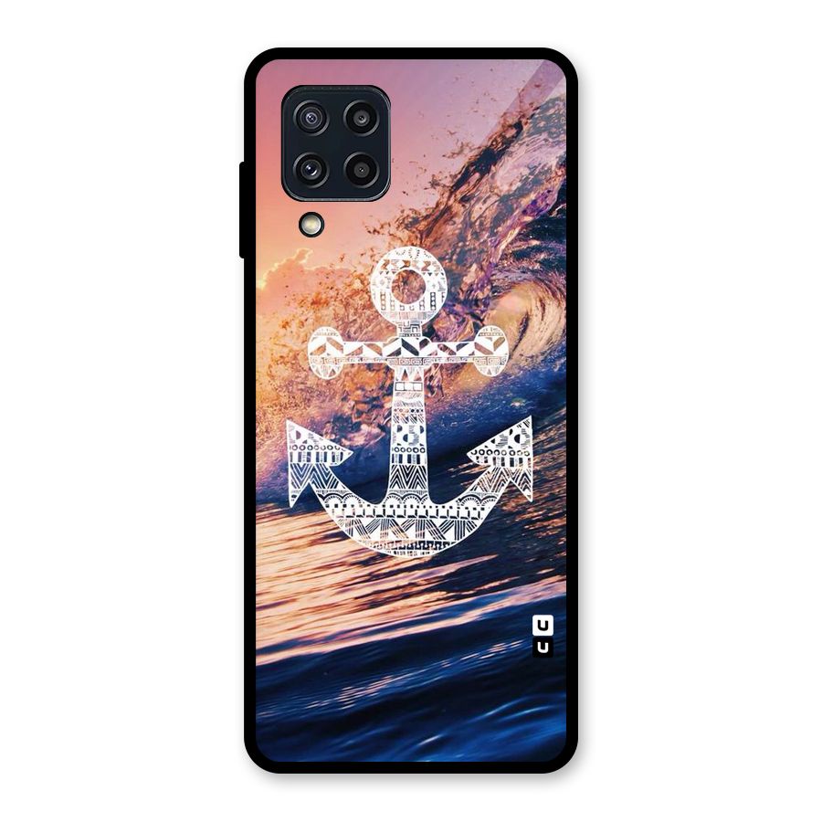 Ocean Anchor Wave Glass Back Case for Galaxy M32
