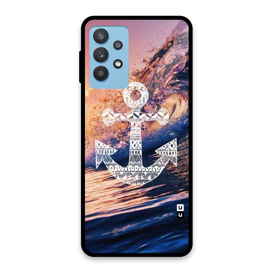 Ocean Anchor Wave Glass Back Case for Galaxy M32 5G