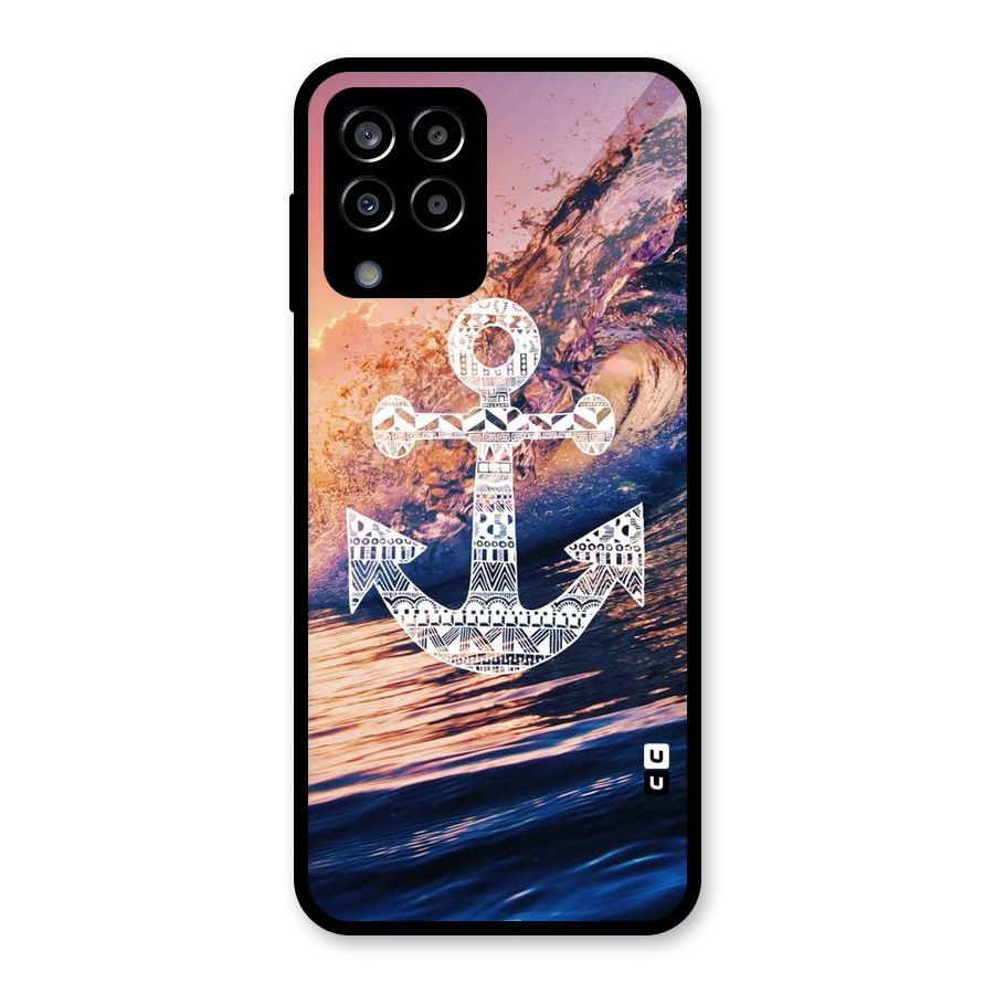 Ocean Anchor Wave Glass Back Case for Galaxy M33