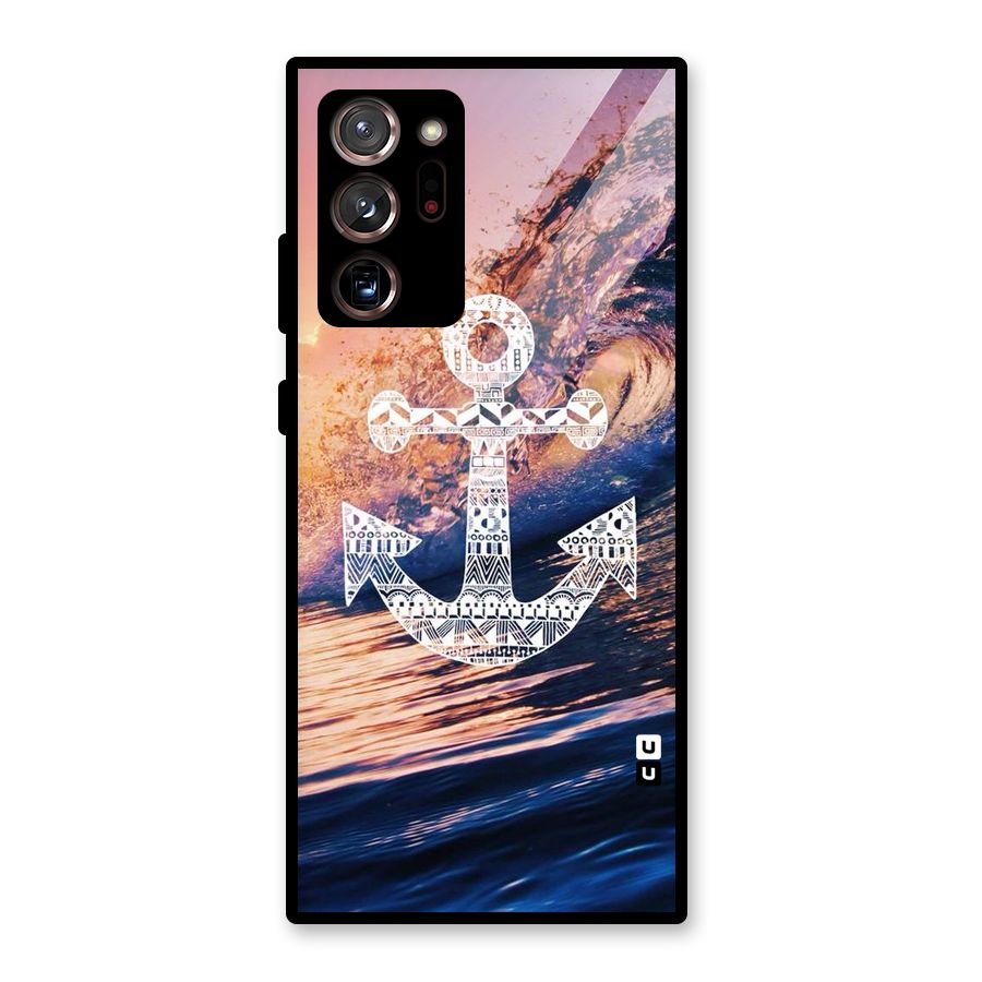 Ocean Anchor Wave Glass Back Case for Galaxy Note 20 Ultra