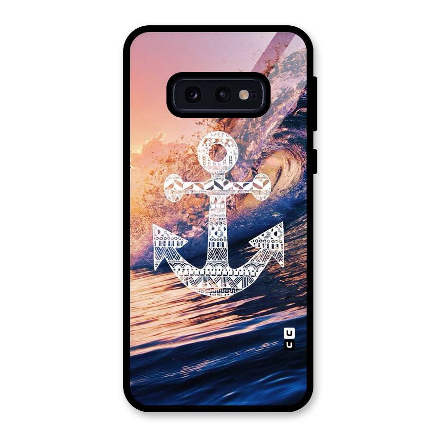 Ocean Anchor Wave Glass Back Case for Galaxy S10e