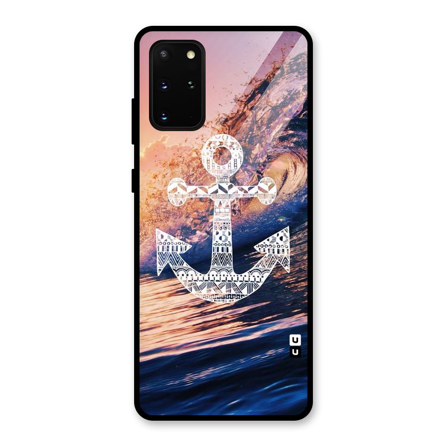 Ocean Anchor Wave Glass Back Case for Galaxy S20 Plus