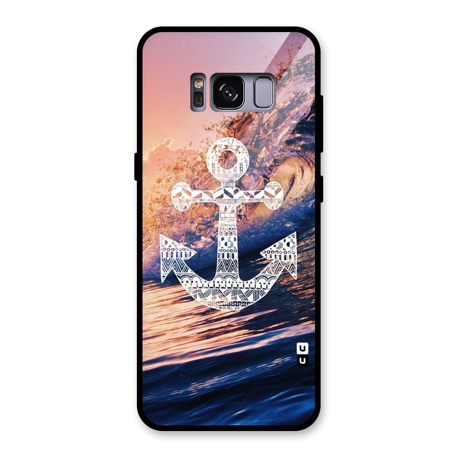 Ocean Anchor Wave Glass Back Case for Galaxy S8