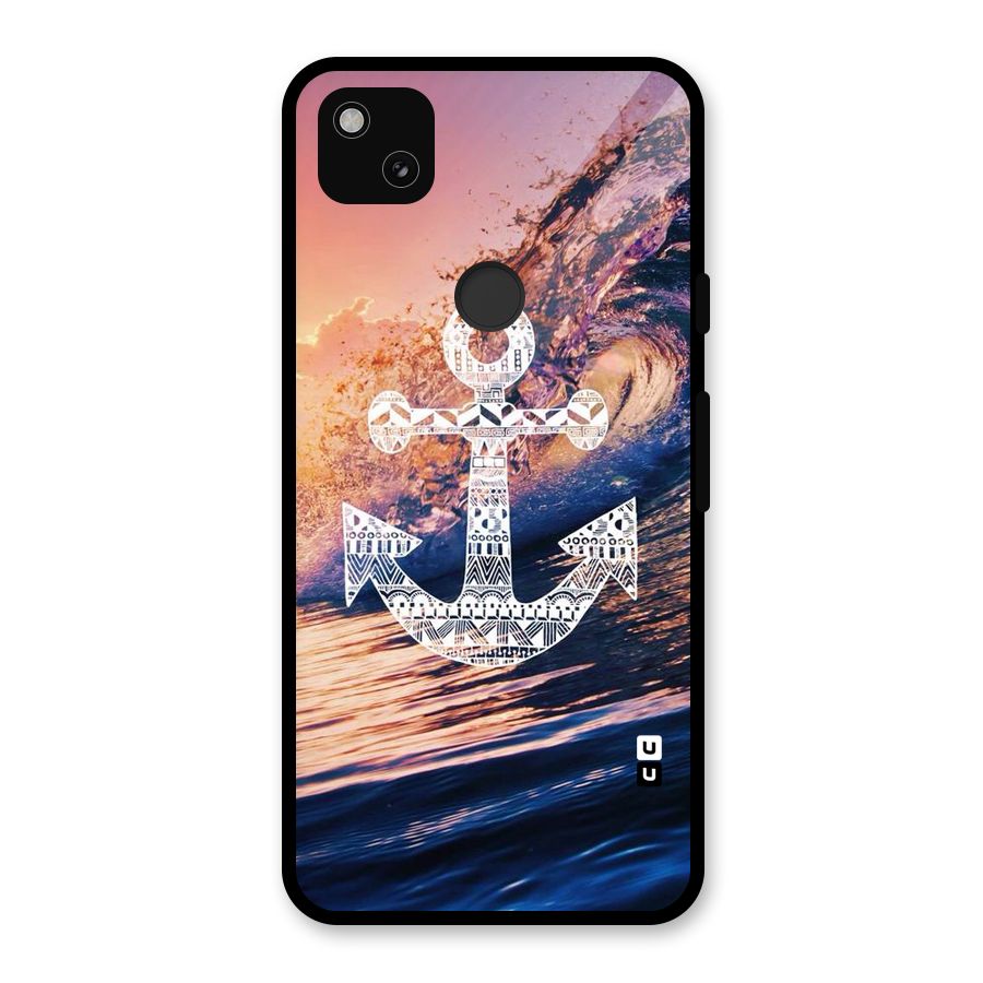 Ocean Anchor Wave Glass Back Case for Google Pixel 4a