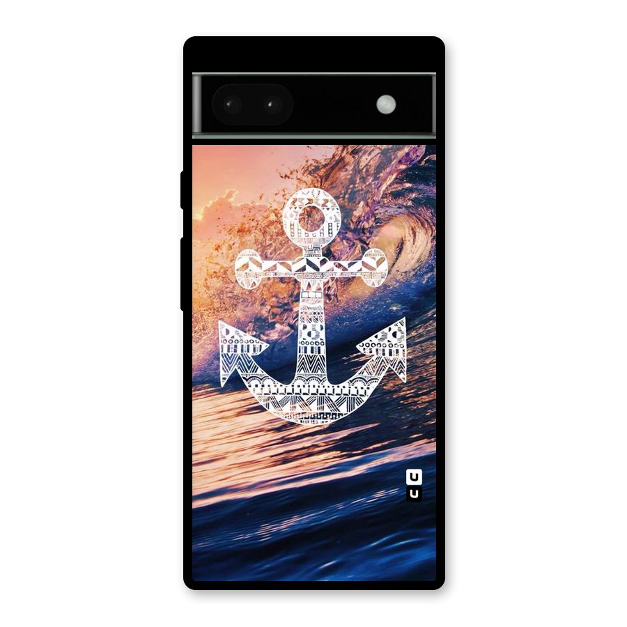 Ocean Anchor Wave Glass Back Case for Google Pixel 6a