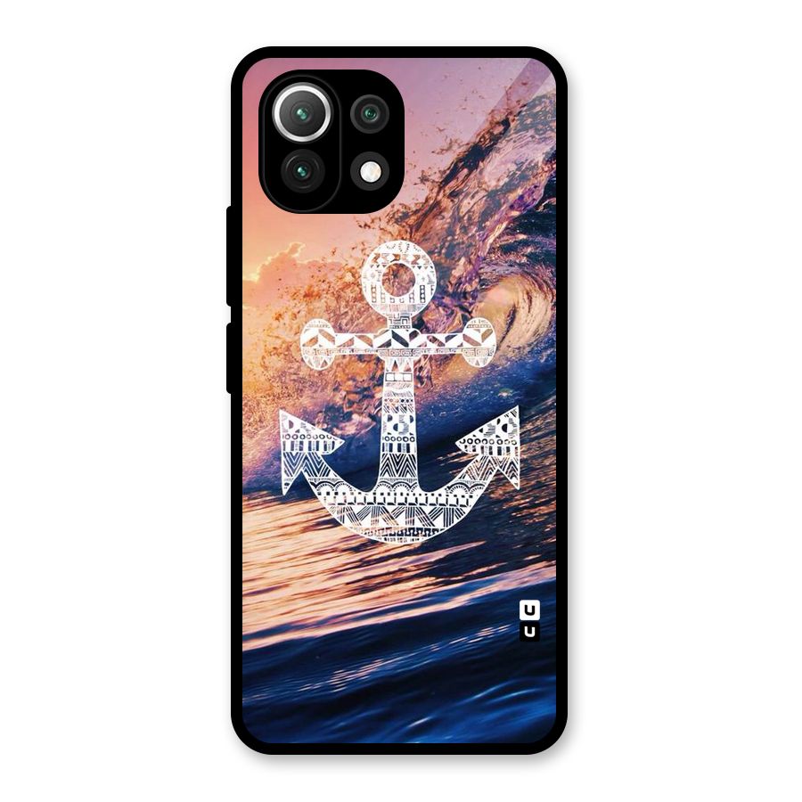 Ocean Anchor Wave Glass Back Case for Mi 11 Lite NE 5G
