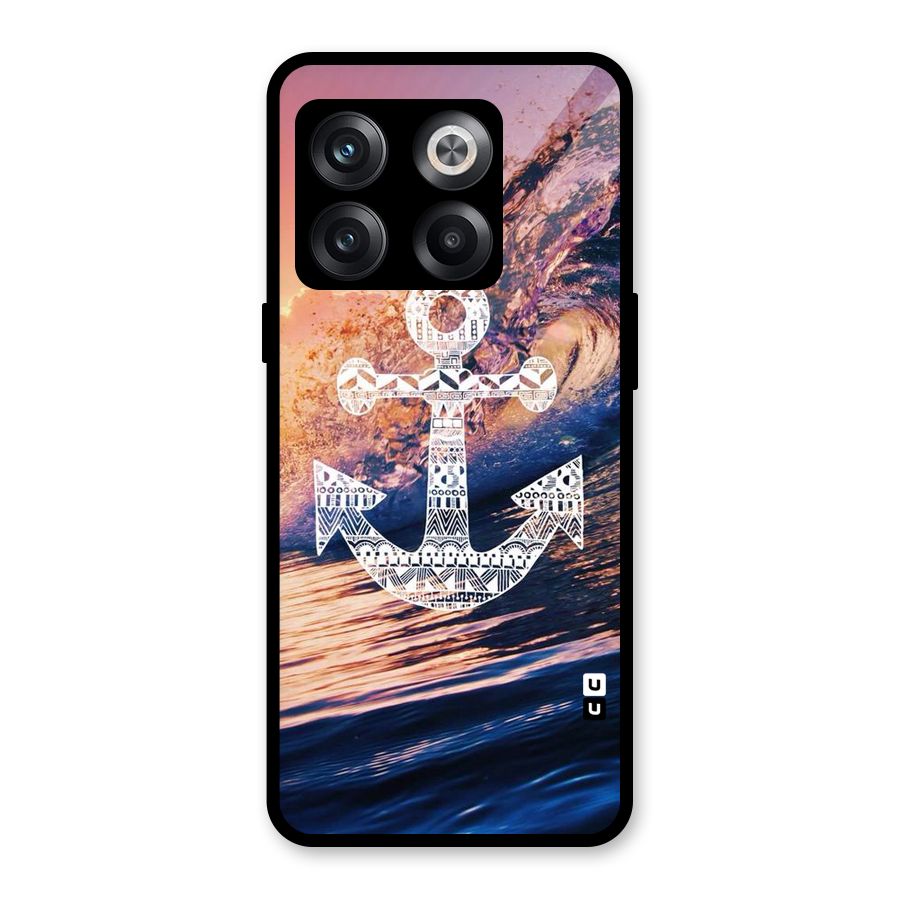 Ocean Anchor Wave Glass Back Case for OnePlus 10T