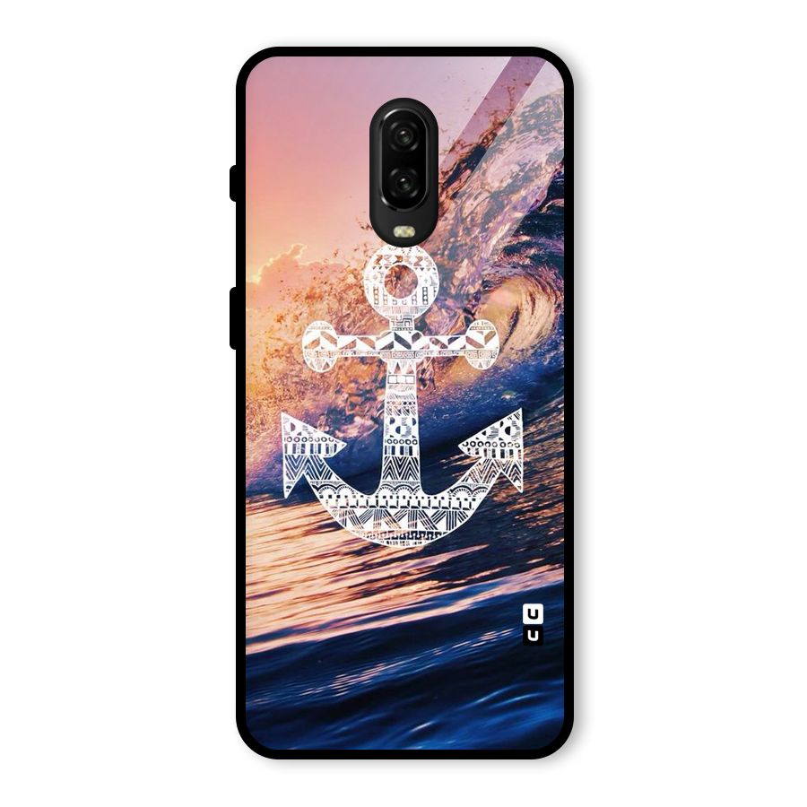 Ocean Anchor Wave Glass Back Case for OnePlus 6T