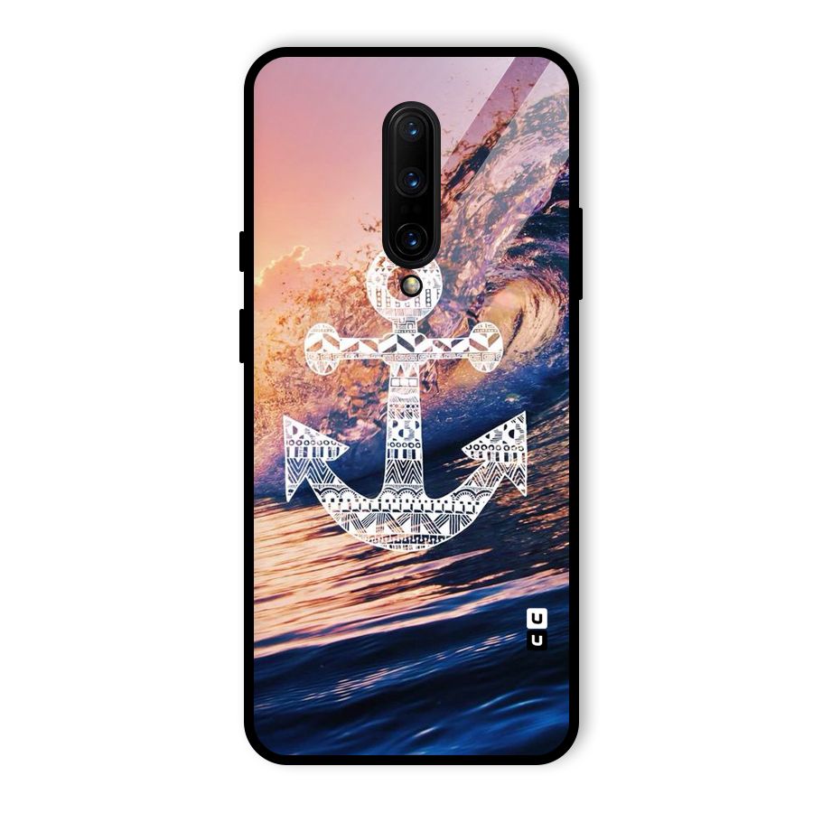 Ocean Anchor Wave Glass Back Case for OnePlus 7 Pro