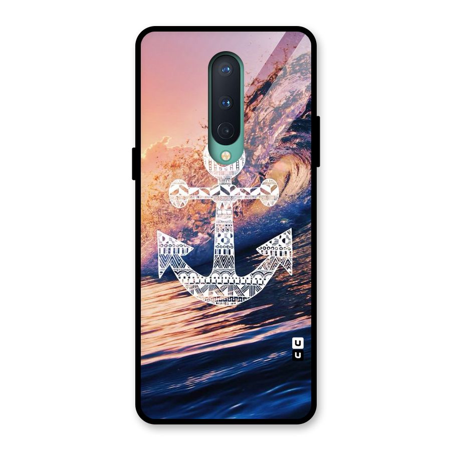 Ocean Anchor Wave Glass Back Case for OnePlus 8