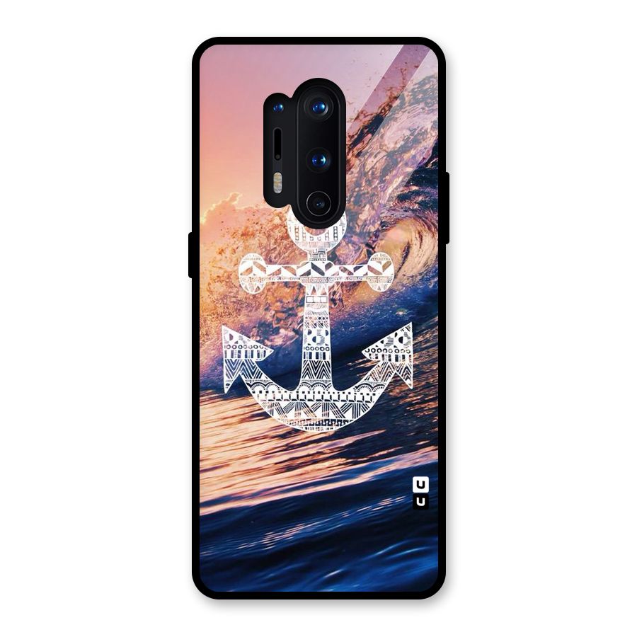 Ocean Anchor Wave Glass Back Case for OnePlus 8 Pro