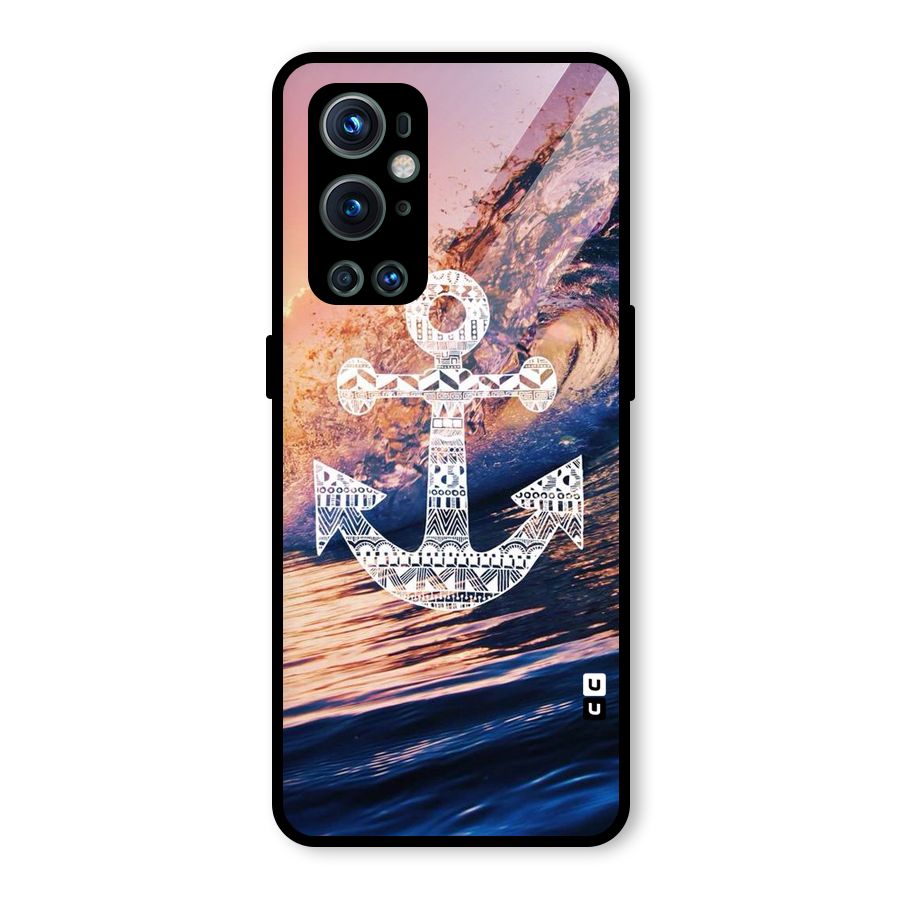 Ocean Anchor Wave Glass Back Case for OnePlus 9 Pro