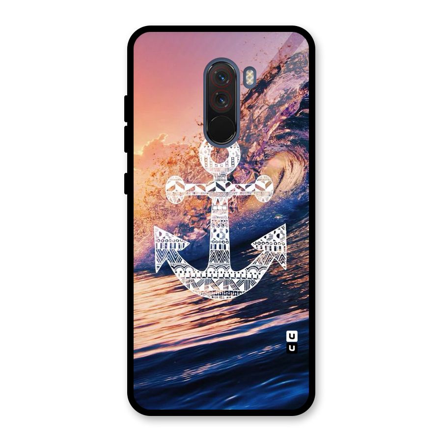 Ocean Anchor Wave Glass Back Case for Poco F1